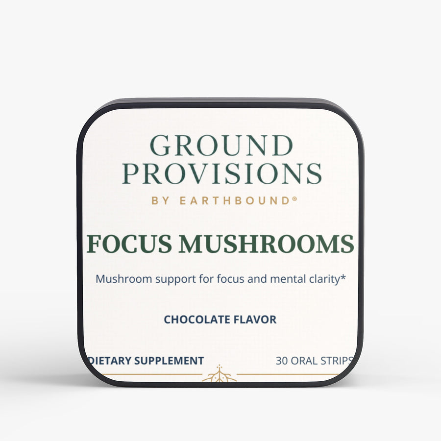 Focus Mushrooms Strips, Lion's Mane Blend - front of the tin