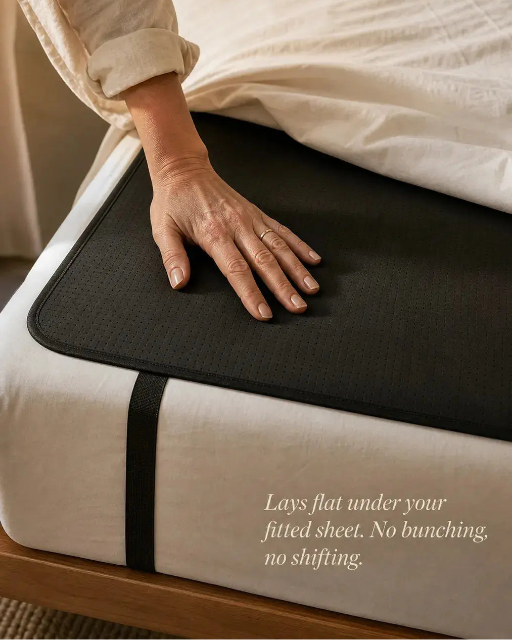 Earthbound Grounding Mattress Pad — fabric texture and stitching closeup