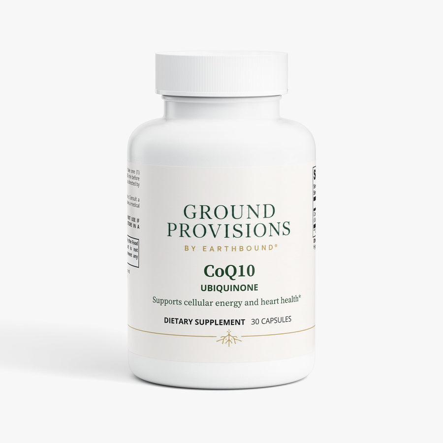 CoQ10 Ubiquinone 200 mg - front of the bottle