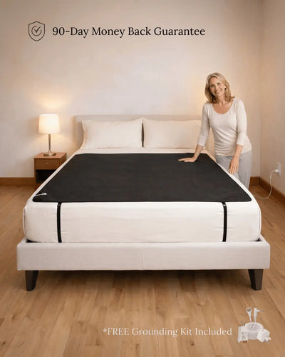 Earthbound grounding mattress cover with installation