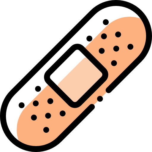 Bandage icon representing natural healing support