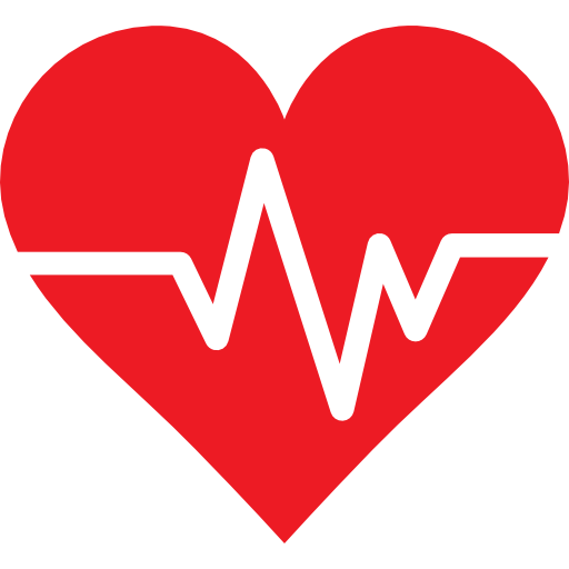 Heart rate icon symbolizing grounding heart health