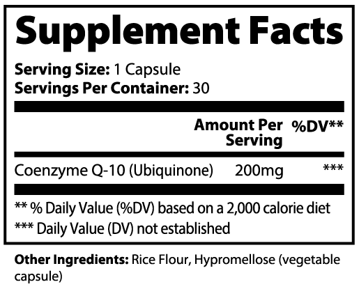 CoQ10 Ubiquinone 200 mg — Energy