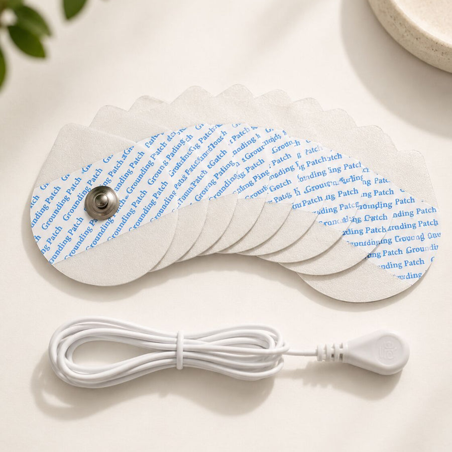 Fan of grounding patches with coiled grounding cord